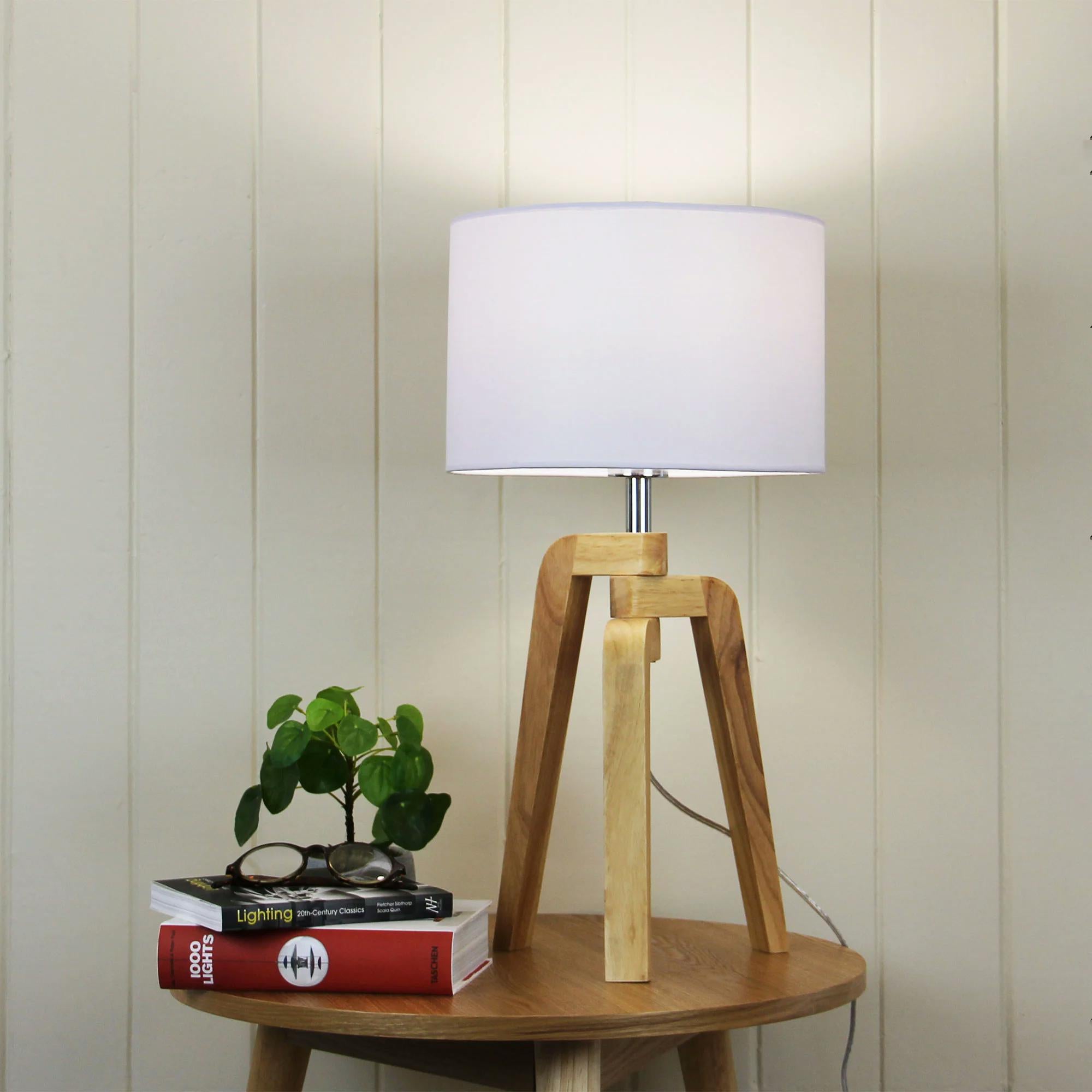 Table Lamp - Beech Wood - Multi Color - 45x28 cm