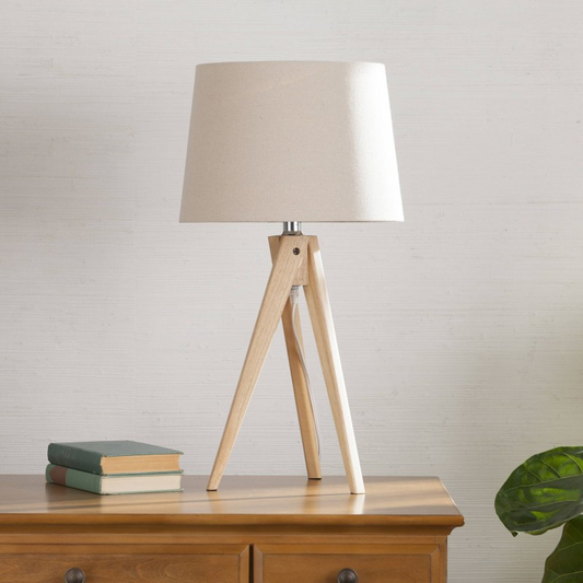 Table Lamp - Beech Wood - Multi Color - 45x28 cm