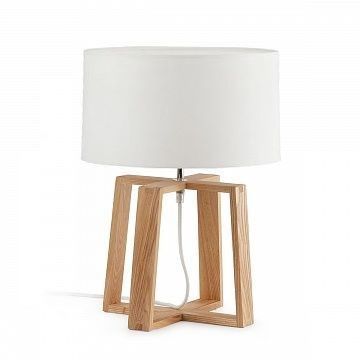 Table Lamp - Beech Wood - Multi Color - 45x28 cm