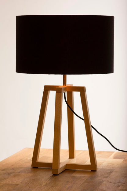 Table Lamp - Beech Wood - Multi Color - 45x28 cm