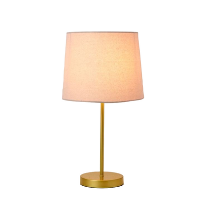 Table Lamp - Steel - Gold & Off White  - 45x28 cm