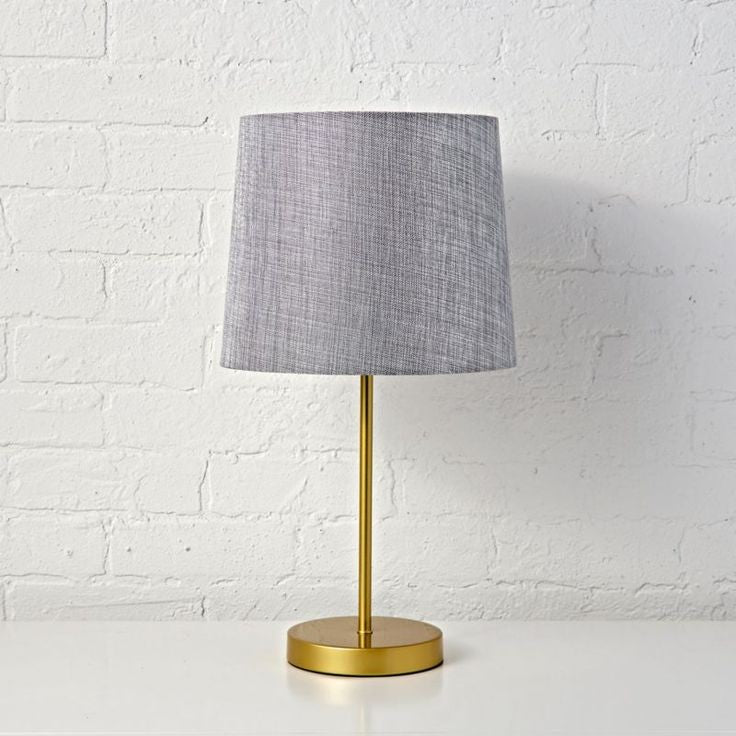 Table Lamp - Steel - Gold & Gray - 45x28 cm