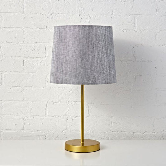 Table Lamp - Steel - Gold & Gray - 45x28 cm