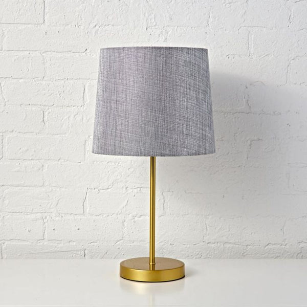 Table Lamp - Steel - Gold & Gray - 45x28 cm