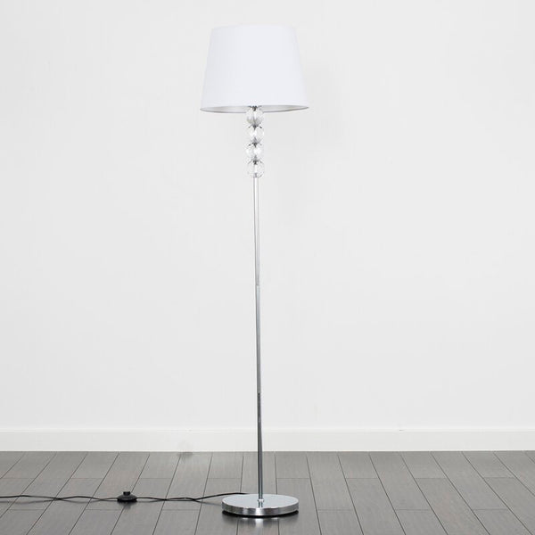 أباجوره - ستيل - فضي وأبيض - 150×40 سم