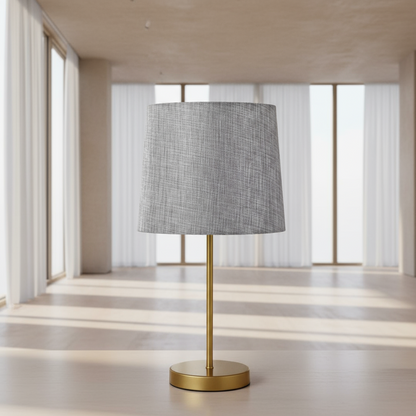 Table Lamp - Steel - Gold & Gray - 45x28 cm
