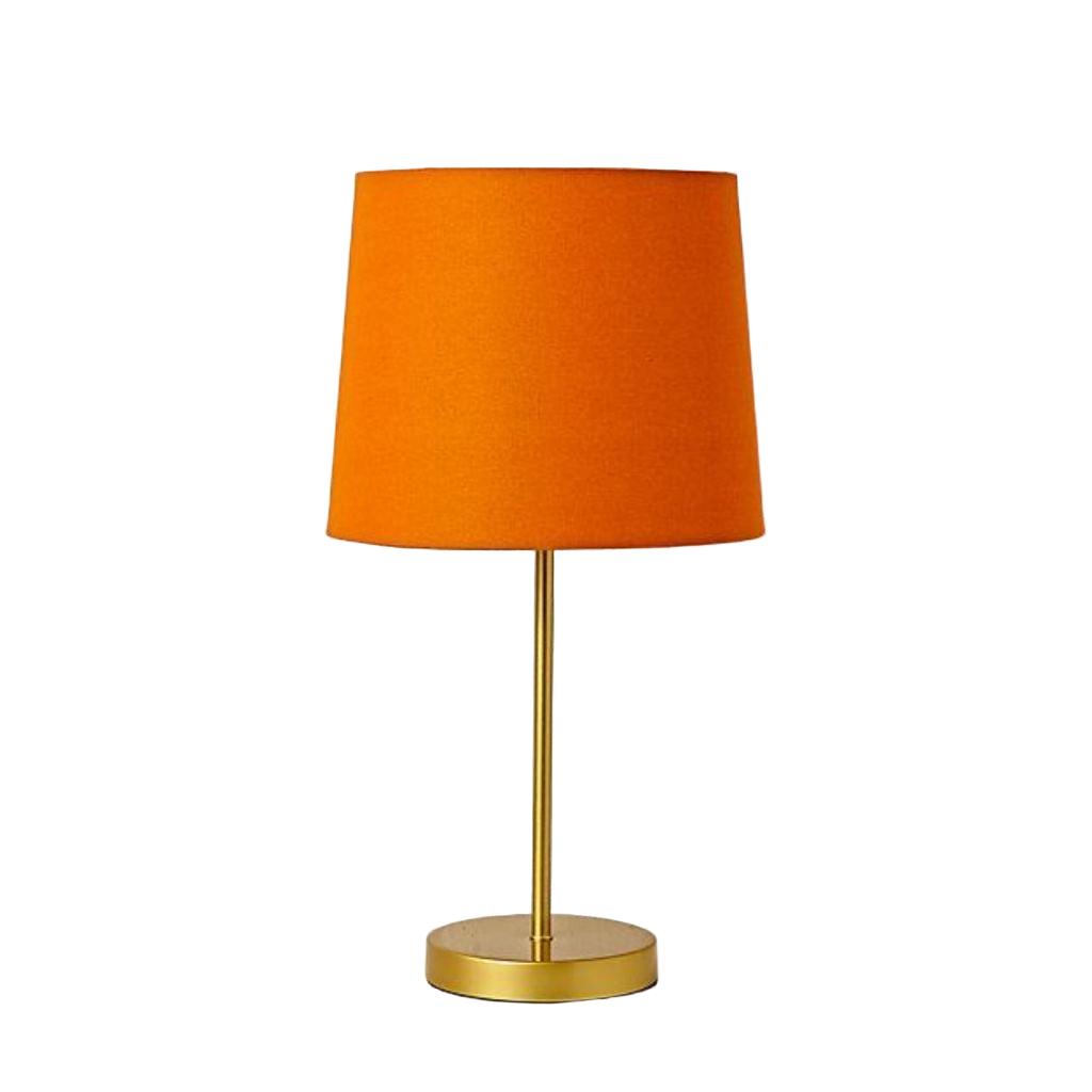 Table Lamp - Steel - Gold & Orange - 45x24 cm