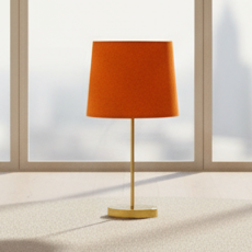 Table Lamp - Steel - Gold & Orange - 45x24 cm