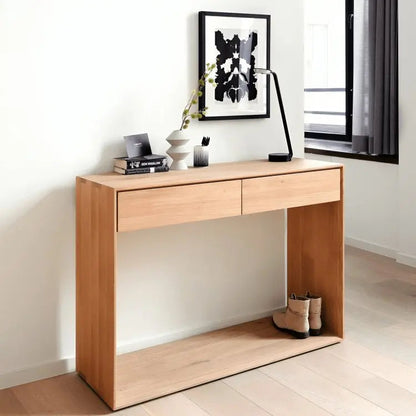 كونسول مع إطار - NW - لون خشبي - 110x35x41 سم