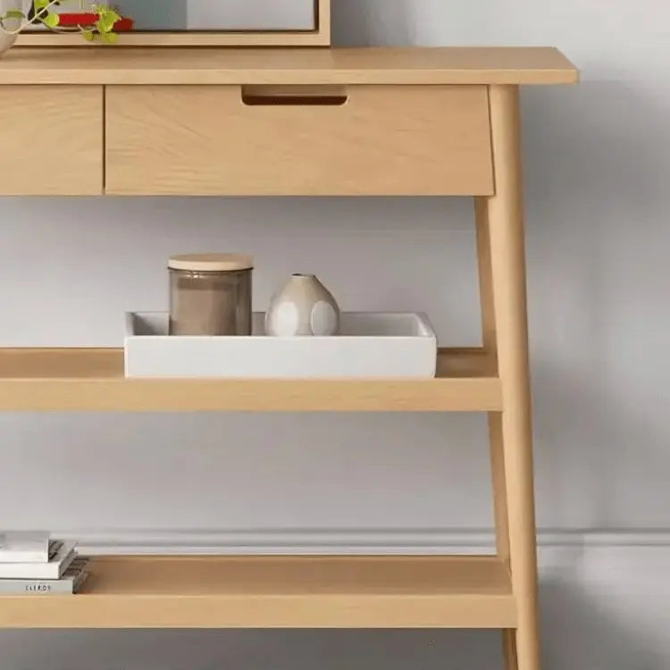 كونسول مع إطار - شمال غرب - لون خشبي - 110 × 35 × 90 سم