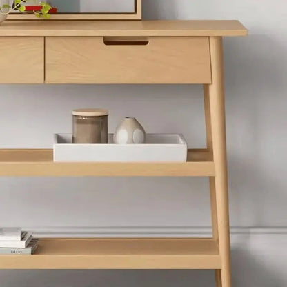 كونسول مع إطار - شمال غرب - لون خشبي - 110 × 35 × 90 سم