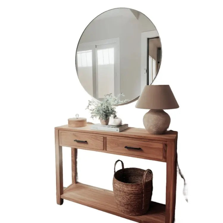 كونسول مع مرآة - NW-بني-110x35x90 سم
