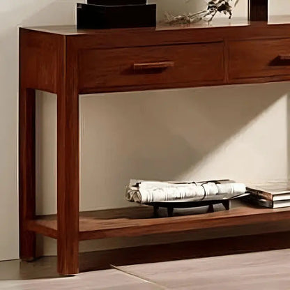 كونسول مع مرآة - NW-بني-110x35x90 سم