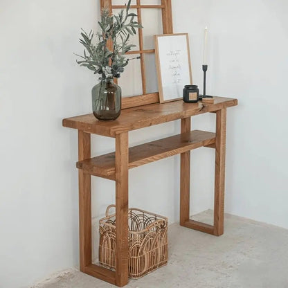 وحدة تحكم مع إطار-NW- بني- 110x29x90 سم