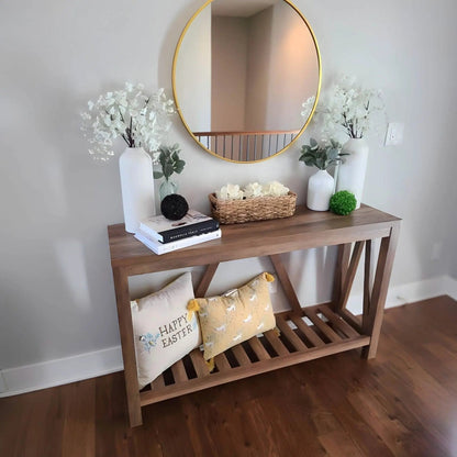 كونسول مع مرآة - NW-بني-111x29x90 سم