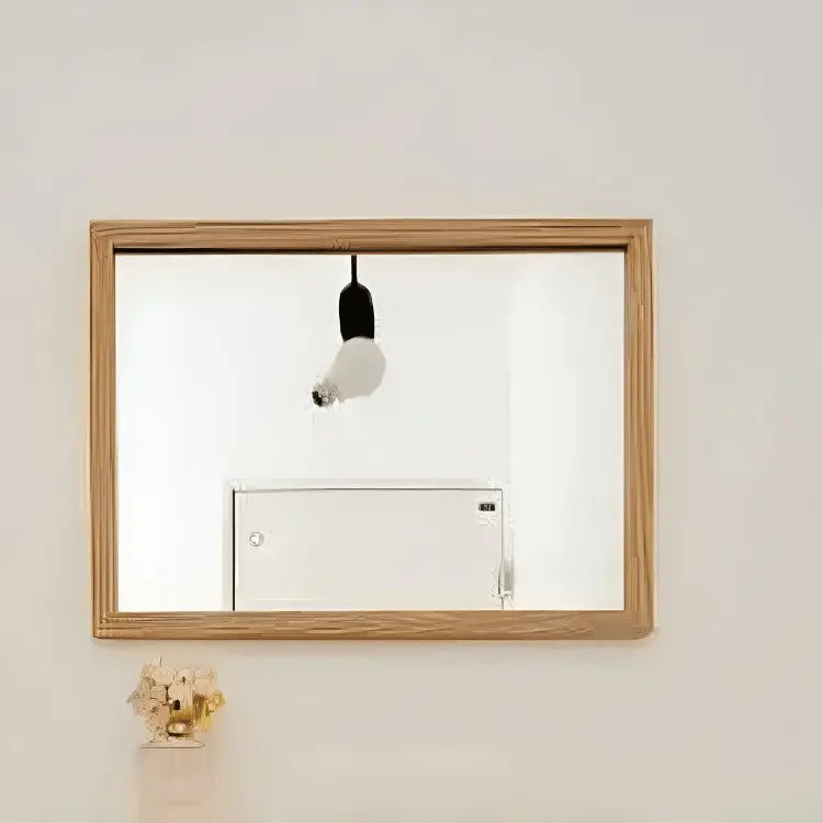 Mirror with shelf -NW-Wooden color -70x15x50 cm