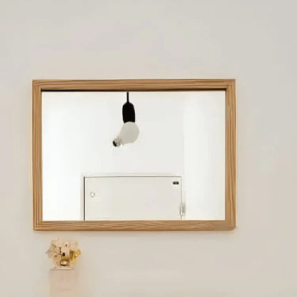 Mirror with shelf -NW-Wooden color -70x15x50 cm