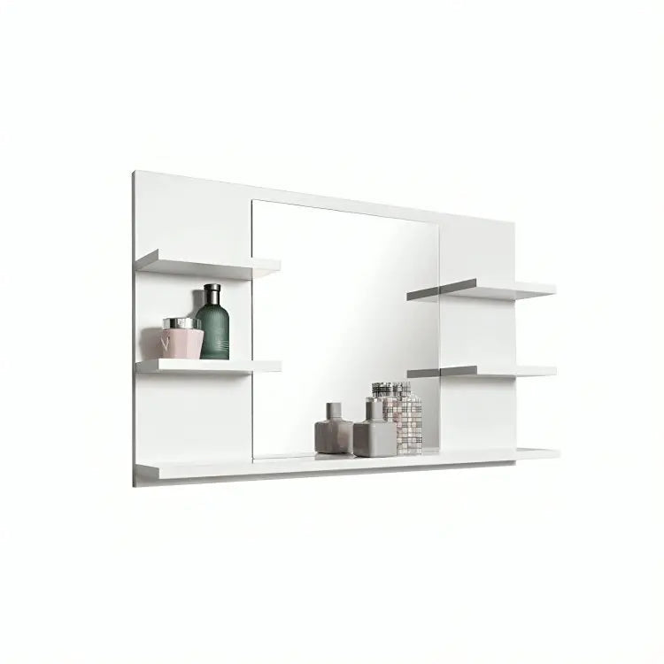 Mirror with shelf -NW-White - 100x12x60 cm