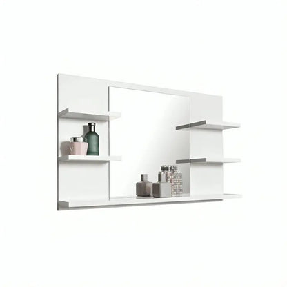 Mirror with shelf -NW-White - 100x12x60 cm