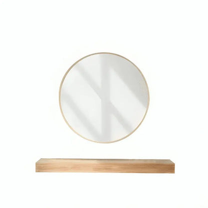 Mirror with shelf - NW - Wooden Color - 65x15x65 cm