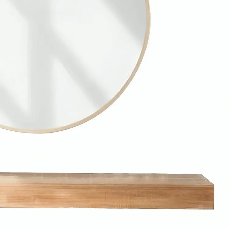 Mirror with shelf - NW - Wooden Color - 65x15x65 cm