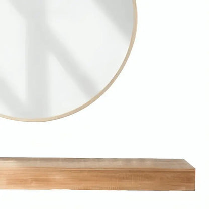 Mirror with shelf - NW - Wooden Color - 65x15x65 cm