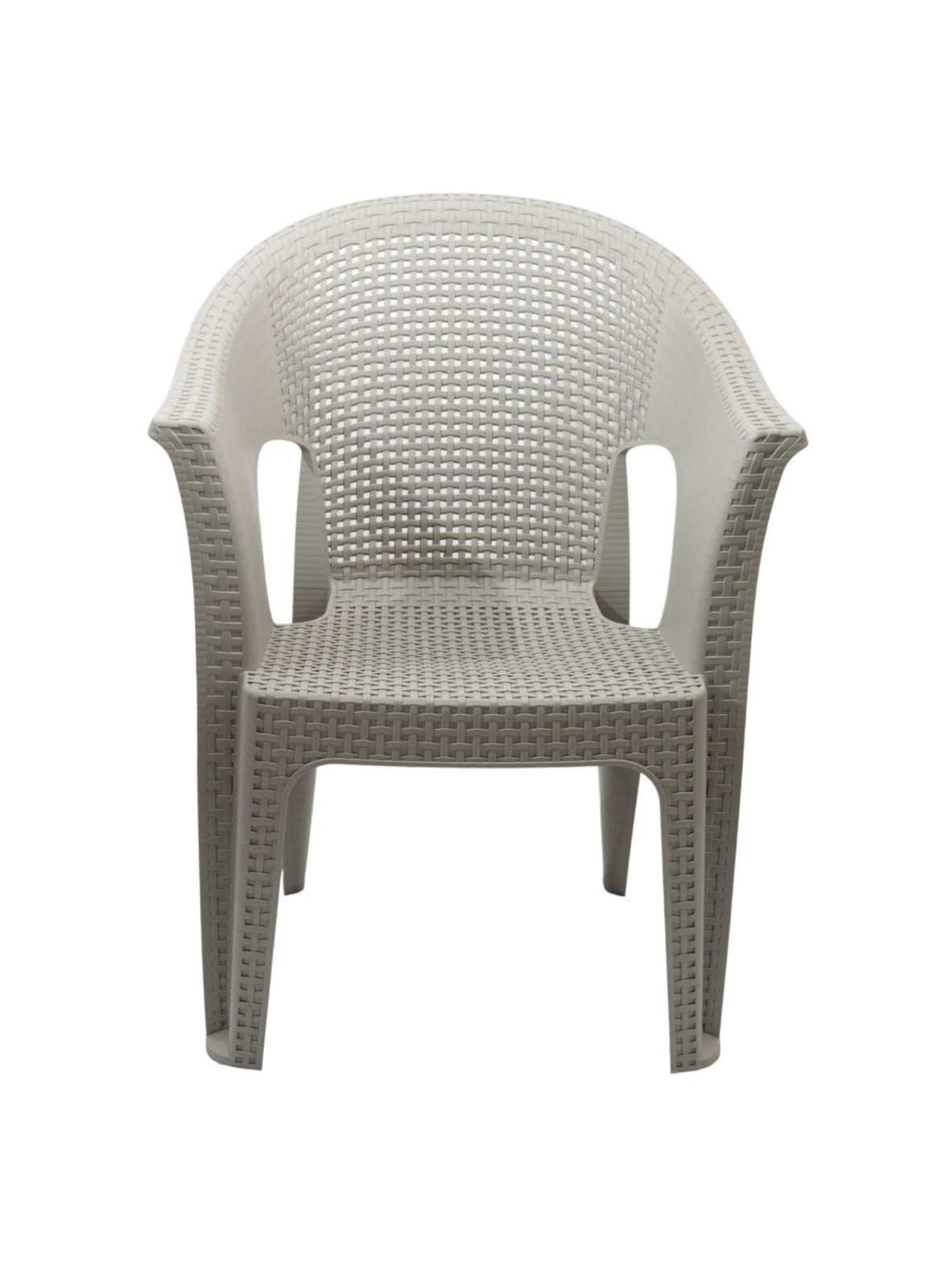 Outdoor set: 4 chairs + table - Plastic - Grey
