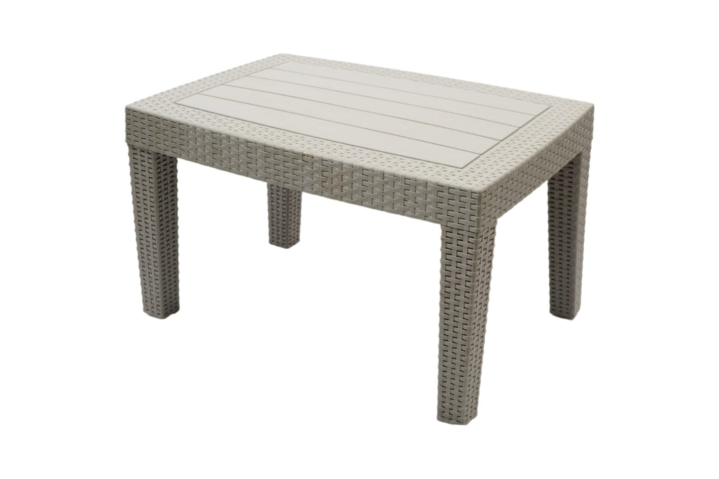 Outdoor set: 4 chairs + table - Plastic - Grey