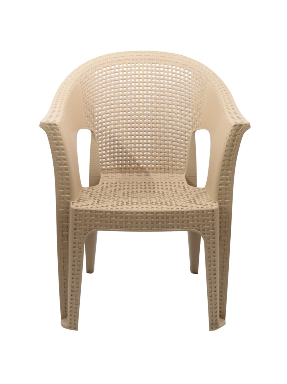 Outdoor set: 4 chairs + table - Plastic - Beige