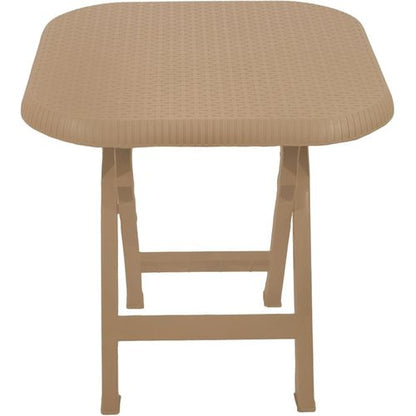 Outdoor set: 4 chairs + table - Plastic - Beige