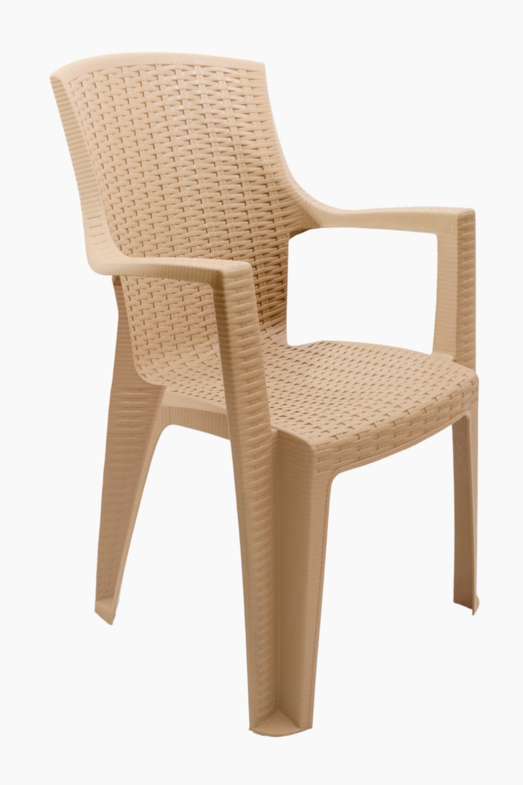 Outdoor set: 4 chairs + table - Plastic - Beige