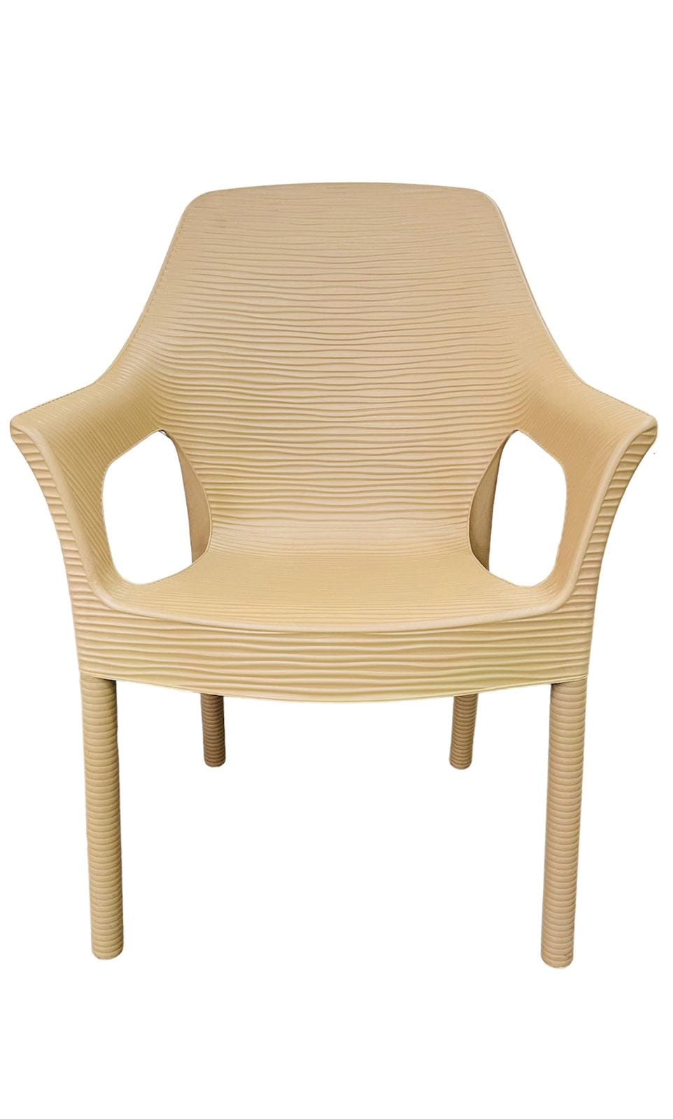 Outdoor set: 4 chairs + table - Plastic - Beige