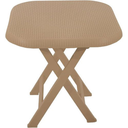 Outdoor set: 4 chairs + table - Plastic - Beige