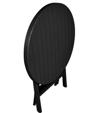 Outdoor set: 4 chairs + table - Plastic - Black