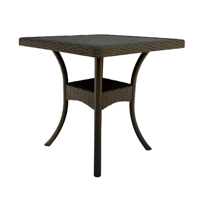 Outdoor set: 4 chairs + table - Plastic - Black