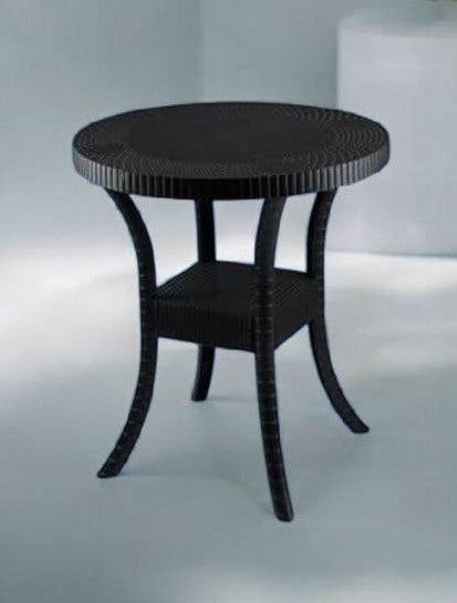 Outdoor set: 4 chairs + table - Plastic - Black & Grey