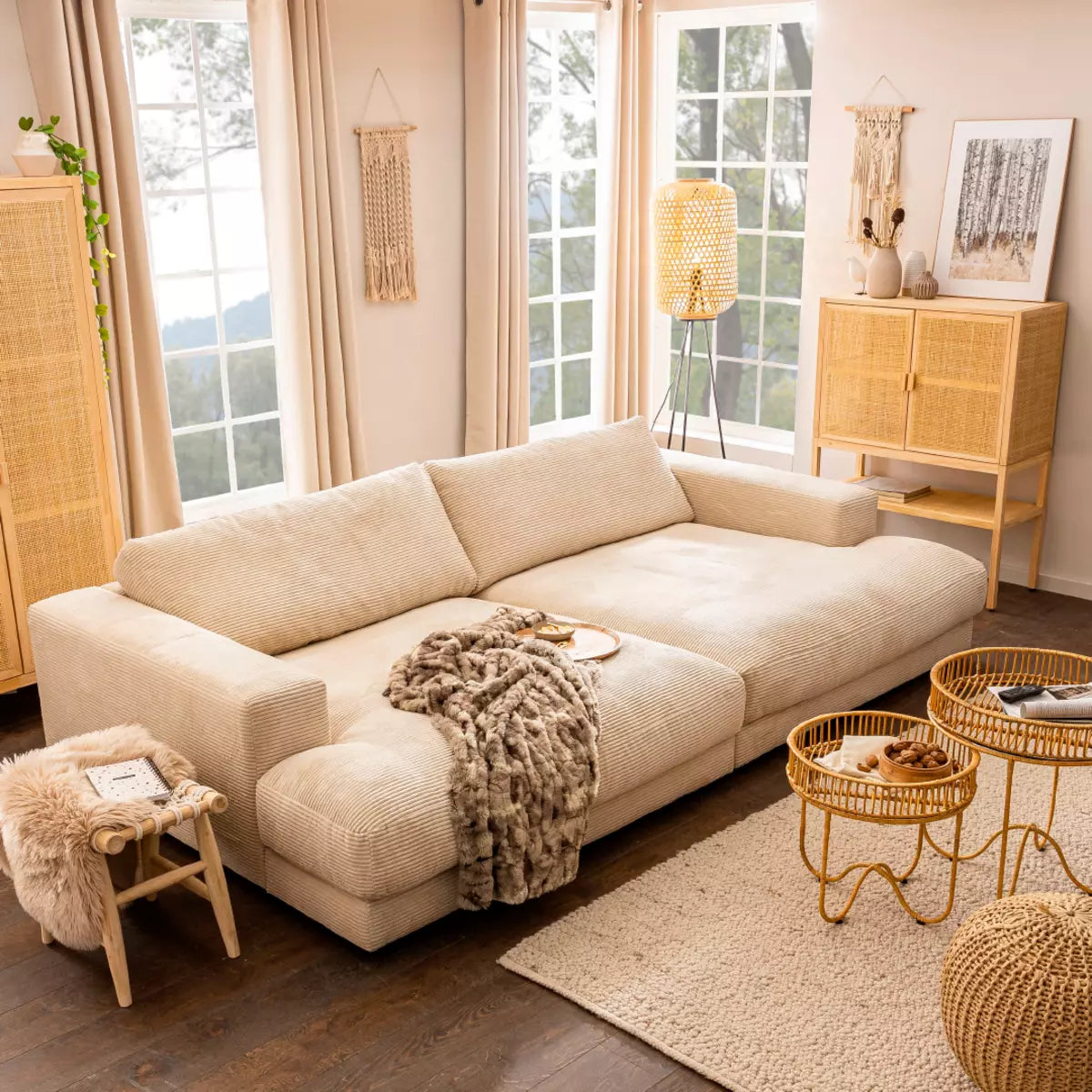 Sofa - Natural Wood - Multi Fabrics - Multi Color - Multi Size