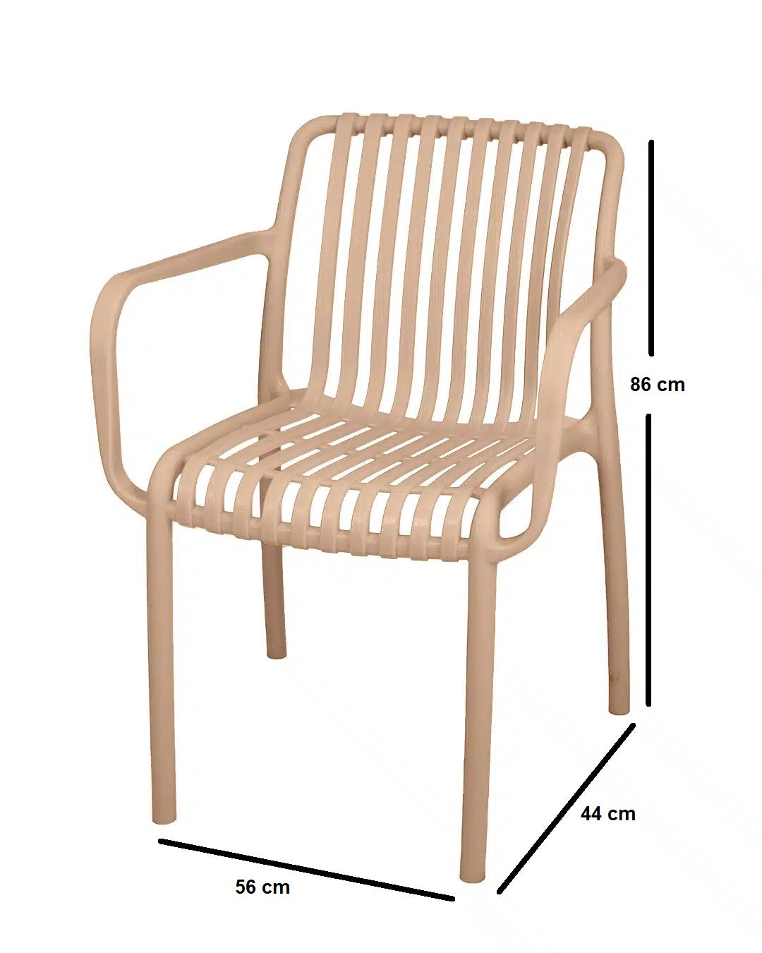 Outdoor set: 2 chairs + table - Plastic - Beige
