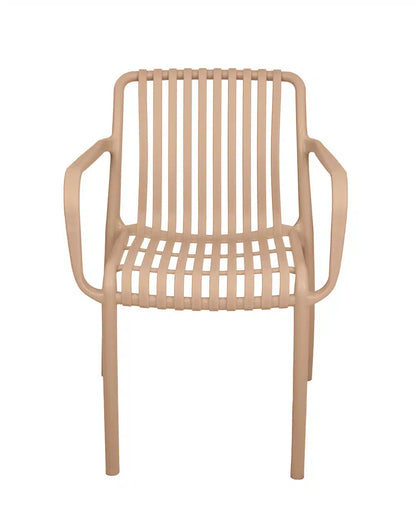 Outdoor set: 2 chairs + table - Plastic - Beige