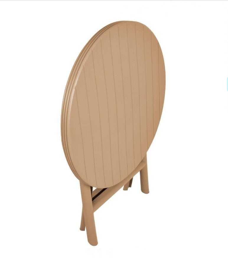 Outdoor set: 2 chairs + table - Plastic - Beige