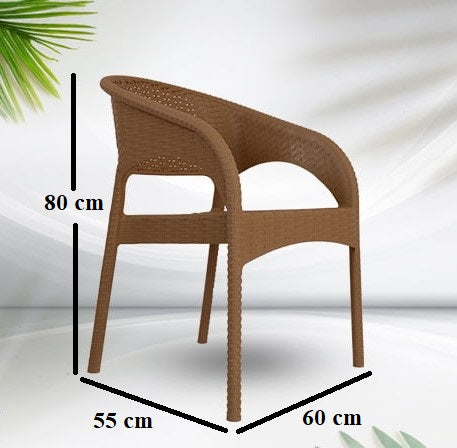 Outdoor set: 2 chairs + table - Plastic - Beige