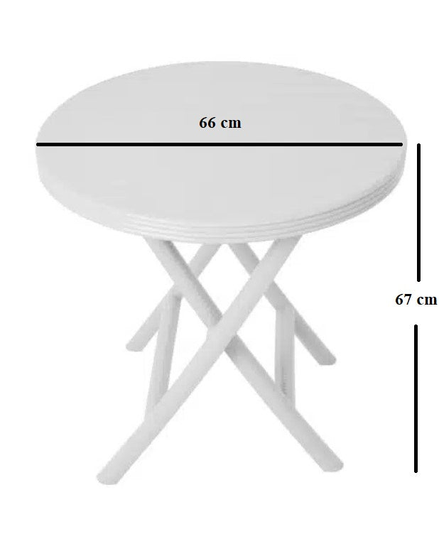 Outdoor set: 2 chairs + table - Plastic - White.