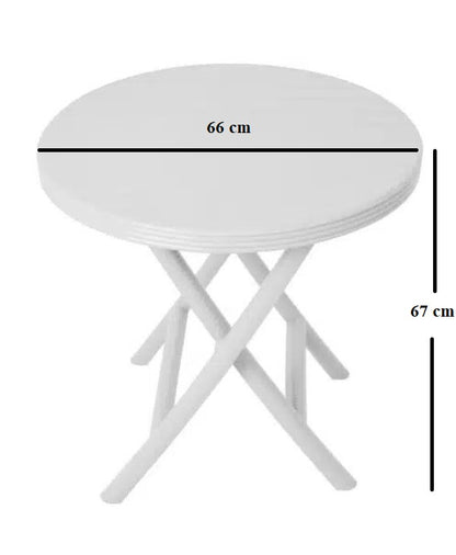 Outdoor set: 2 chairs + table - Plastic - White.