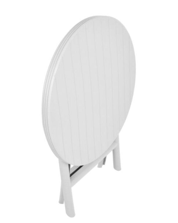 Outdoor set: 2 chairs + table - Plastic - White.