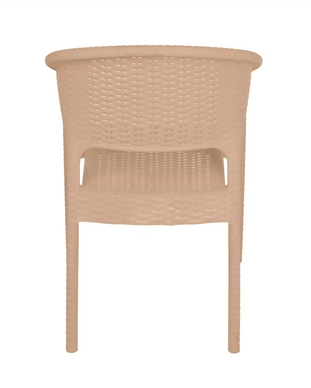 Outdoor set: 4 chairs + table - Plastic - Beige