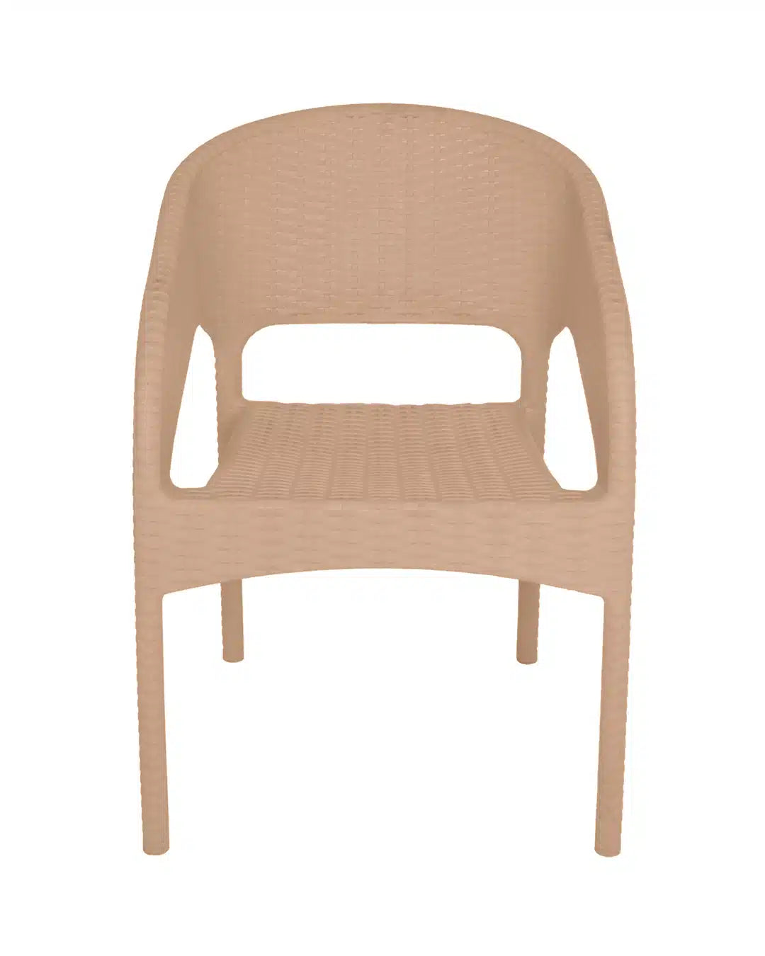 Outdoor set: 4 chairs + table - Plastic - Beige