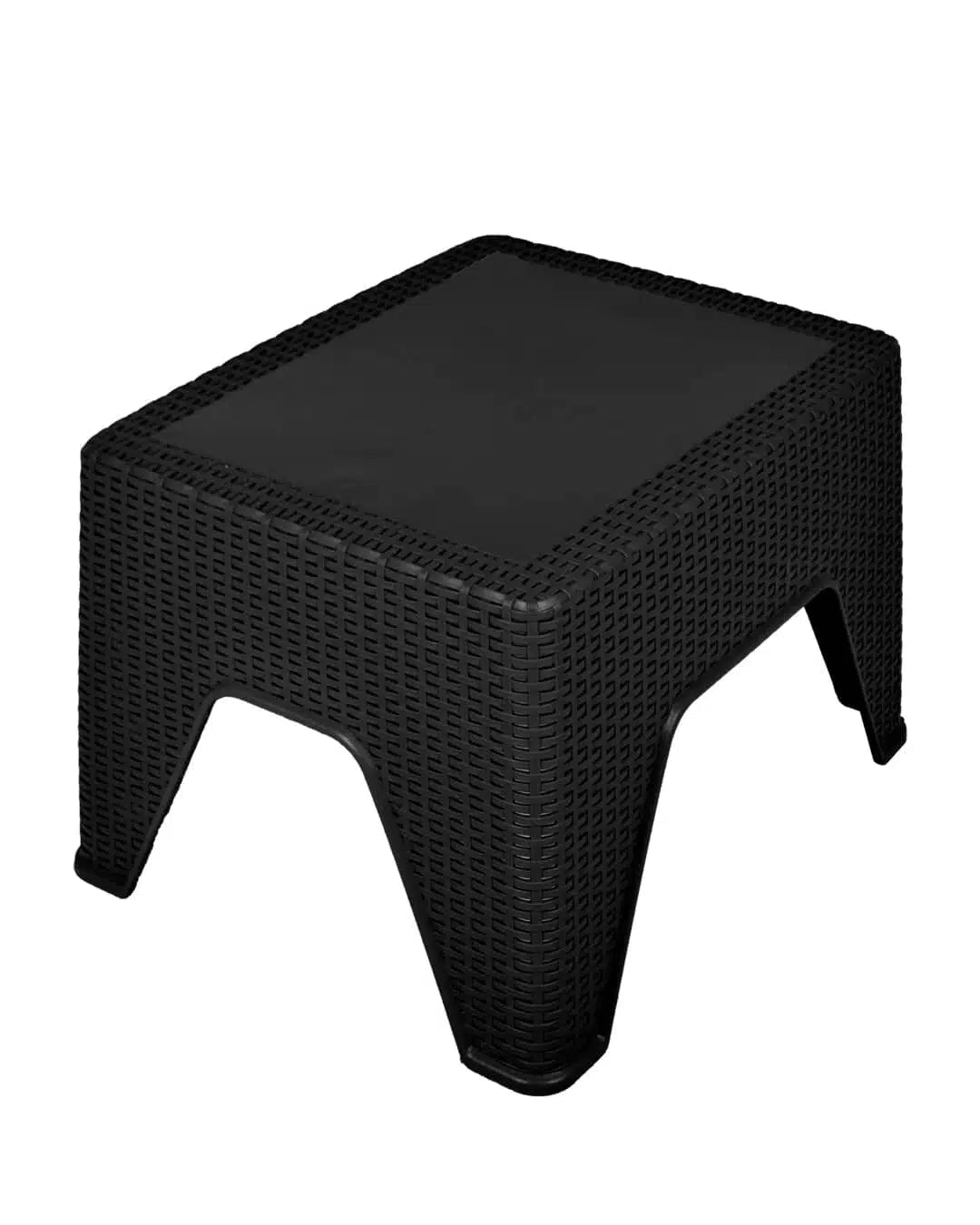 Outdoor set: 4 chairs + table - Plastic - Black