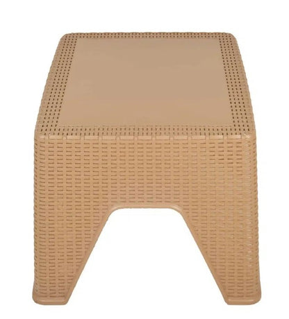 Outdoor set: 4 chairs + table - Plastic - Beige
