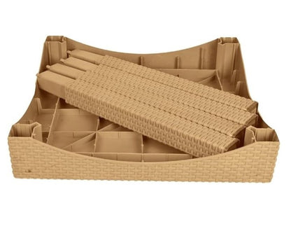 Outdoor set: 4 chairs + table - Plastic - Beige