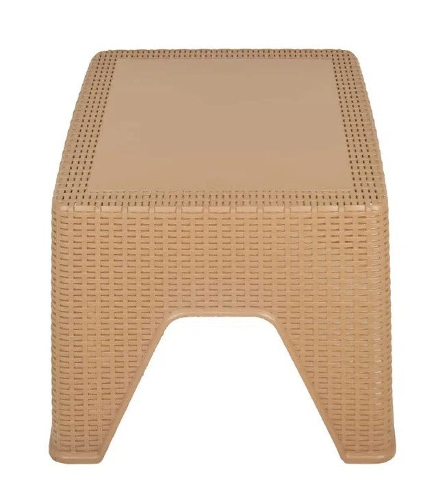 Outdoor set: 4 chairs + table - Plastic - Beige